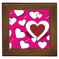 Valentine Hearts  Framed Ceramic Tile by Colorfulart23