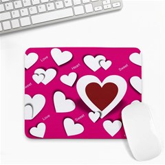 Valentine Hearts  Small Mouse Pad (rectangle) by Colorfulart23