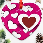 Valentine Hearts  Heart Ornament Front