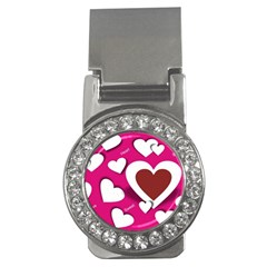 Valentine Hearts  Money Clip (cz)