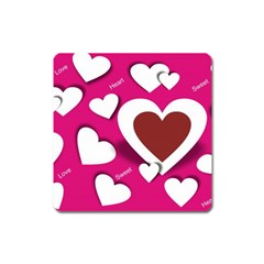 Valentine Hearts  Magnet (square)