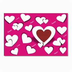 Valentine Hearts  Postcards 5  X 7  (10 Pack)