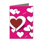 Valentine Hearts  Mini Greeting Card Left