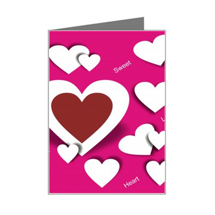 Valentine Hearts  Mini Greeting Card