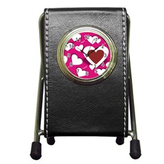 Valentine Hearts  Stationery Holder Clock