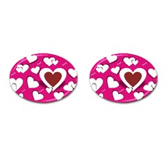 Valentine Hearts  Cufflinks (oval) by Colorfulart23