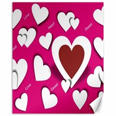 Valentine Hearts  Canvas 16  X 20  (unframed) by Colorfulart23