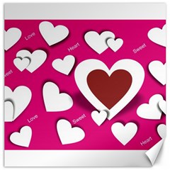 Valentine Hearts  Canvas 20  X 20  (unframed) by Colorfulart23