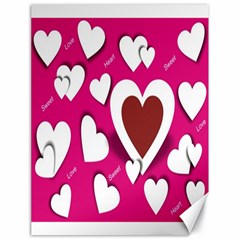 Valentine Hearts  Canvas 18  X 24  (unframed)