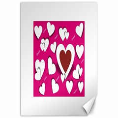 Valentine Hearts  Canvas 24  X 36  (unframed)