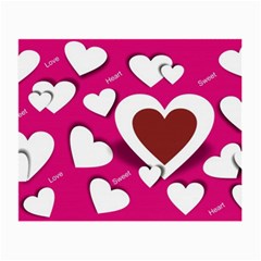 Valentine Hearts  Glasses Cloth (small, Two Sided)