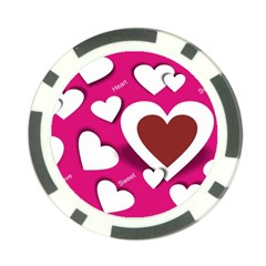 Valentine Hearts  Poker Chip