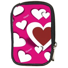 Valentine Hearts  Compact Camera Leather Case