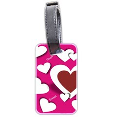 Valentine Hearts  Luggage Tag (two Sides)