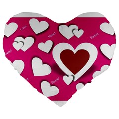 Valentine Hearts  19  Premium Heart Shape Cushion