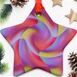 Colored Swirls Star Ornament Front