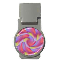 Colored Swirls Money Clip (round)