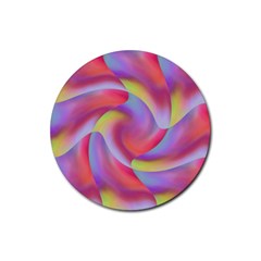 Colored Swirls Drink Coaster (round) by Colorfulart23