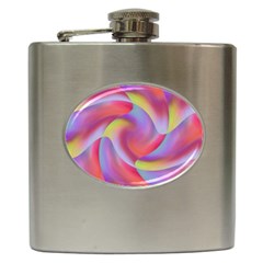 Colored Swirls Hip Flask