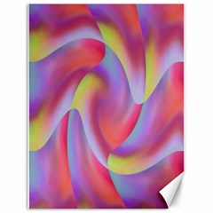 Colored Swirls Canvas 18  X 24  (unframed)