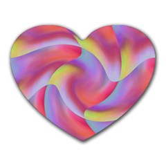 Colored Swirls Mouse Pad (heart)