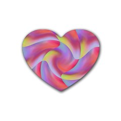 Colored Swirls Drink Coasters (heart)