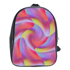 Colored Swirls School Bag (large)