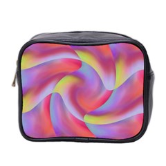 Colored Swirls Mini Travel Toiletry Bag (two Sides) by Colorfulart23