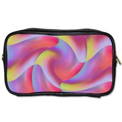 Colored Swirls Travel Toiletry Bag (one Side)