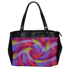 Colored Swirls Oversize Office Handbag (one Side)