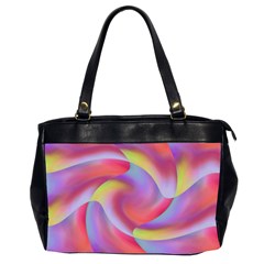 Colored Swirls Oversize Office Handbag (two Sides)