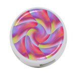 Colored Swirls 4-Port USB Hub (One Side) Front