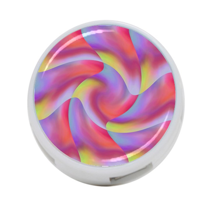 Colored Swirls 4-Port USB Hub (One Side)