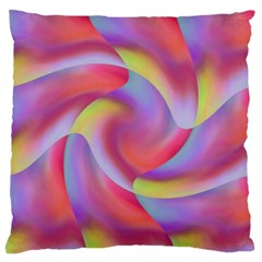 Colored Swirls Large Cushion Case (single Sided) 