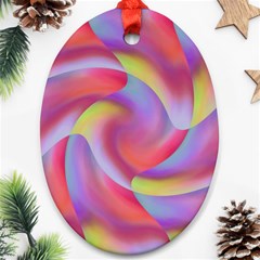 Colored Swirls Oval Ornament