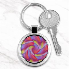 Colored Swirls Key Chain (round)