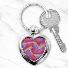 Colored Swirls Key Chain (heart)