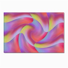 Colored Swirls Postcard 4 x 6  (10 Pack) by Colorfulart23