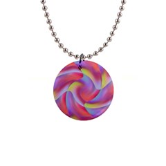 Colored Swirls Button Necklace