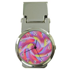 Colored Swirls Money Clip With Watch by Colorfulart23