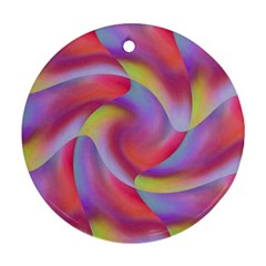 Colored Swirls Round Ornament (two Sides)