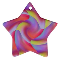 Colored Swirls Star Ornament (two Sides) by Colorfulart23