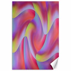 Colored Swirls Canvas 12  X 18  (unframed) by Colorfulart23