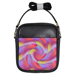 Colored Swirls Girl s Sling Bag