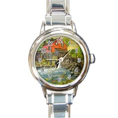 Daniels Mill   Ave Hurley   Round Italian Charm Watch by ArtRave2