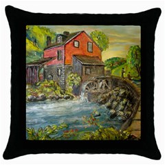 Daniels Mill   Ave Hurley   Black Throw Pillow Case by ArtRave2