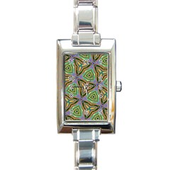 Elegant Retro Art Rectangular Italian Charm Watch