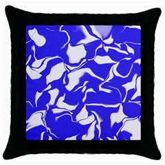 Swirl Black Throw Pillow Case