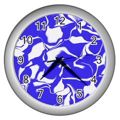 Swirl Wall Clock (silver)