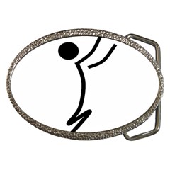 Cowcow Football Black Belt Buckle (oval)